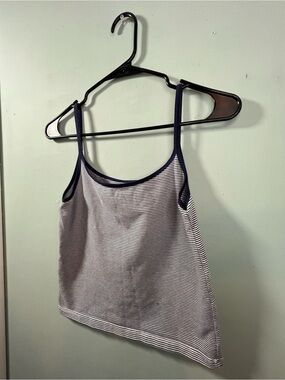 Brandy Melville Navy & White Striped Cami Tank Top